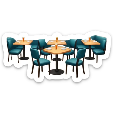 comversacion dentro de un restauant  sticker