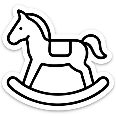 rocking horse toy sticker