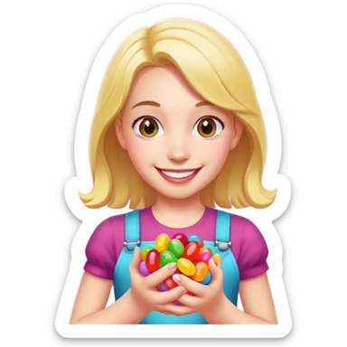 Jellybean girl sticker