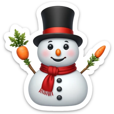 A chubby snowman sticker