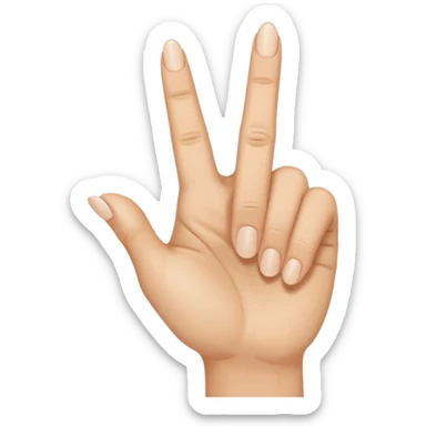Open hand with the middle finger pointing downwards sticker