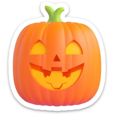 sweet pumpkin fruit, no face, no jack-o-lantern sticker