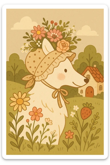 Give the Overwolf logo a cute cottagecore makeover sticker