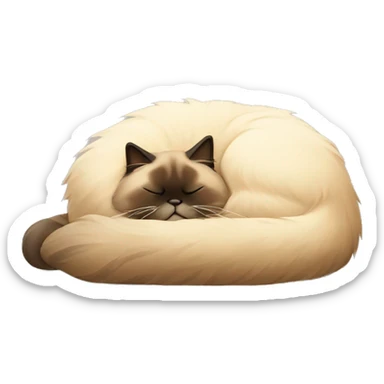 Himalayan cat sleeping sticker