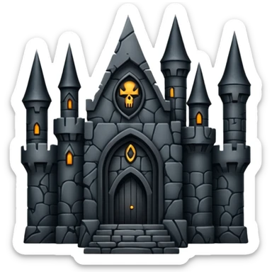 Gothic black evil castle sticker