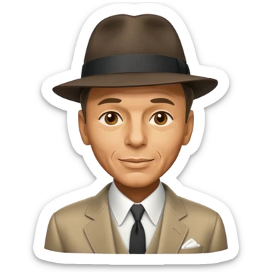 frank sinatra hat sticker