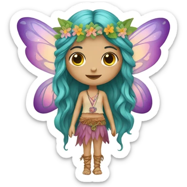 Bohemian hippie fairy sticker