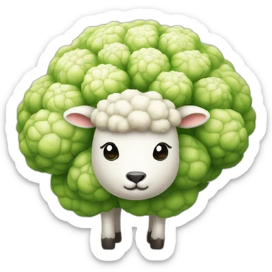 Cauliflower sheep sticker