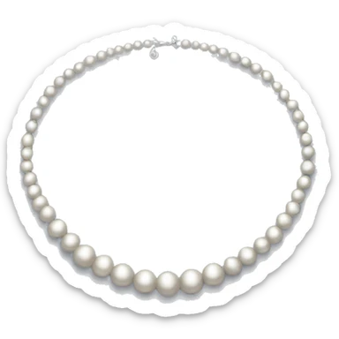 Silver pearl necklace  sticker