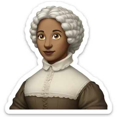 white woman from 1600s virginia sticker
