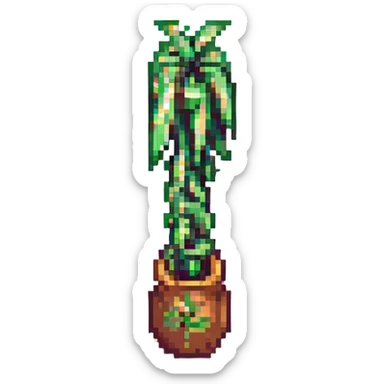 a piece of sugarcane, pixel art, no background sticker