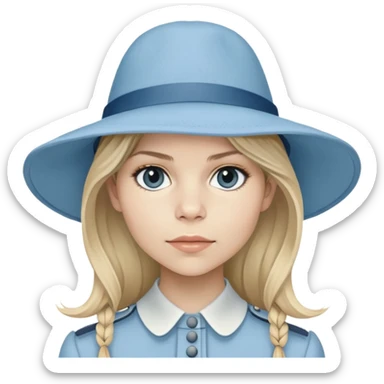Clemence Poesy is Fleur Delacour in harry potter, light blue hat sticker
