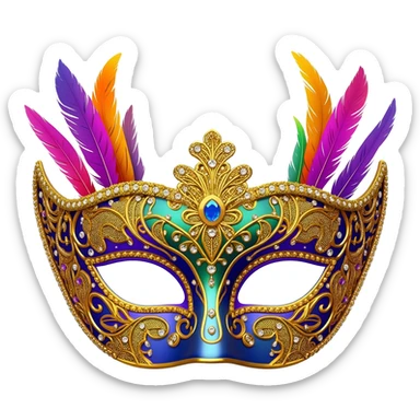 Carnival mask sticker