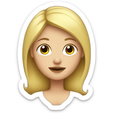 Blonde pregnant woman sticker