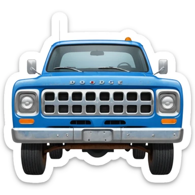 1979 dodge truck two wheels on the back blue sticker