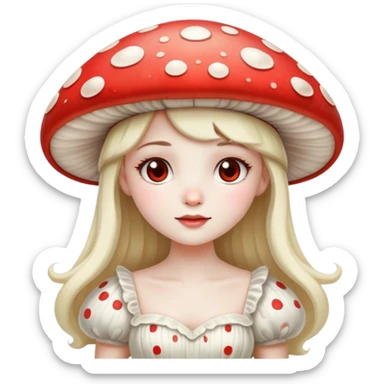 Mushroom princess sticker