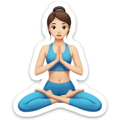 brunette girl doing yoga  sticker