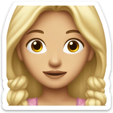 Princess with dirty blonde hair and brown eyes  sticker
