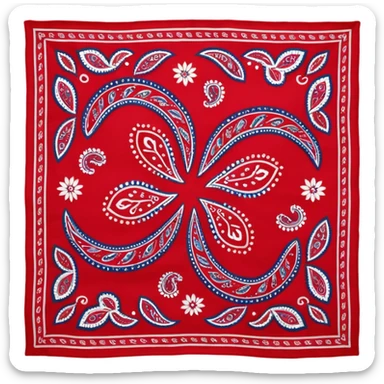 patterned bandana headscarf  sticker