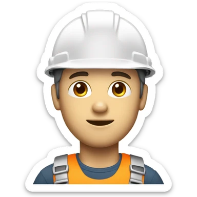 A braver man, white skin, with a construction hat sticker