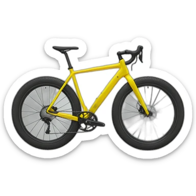 Gravel yellow bike sticker