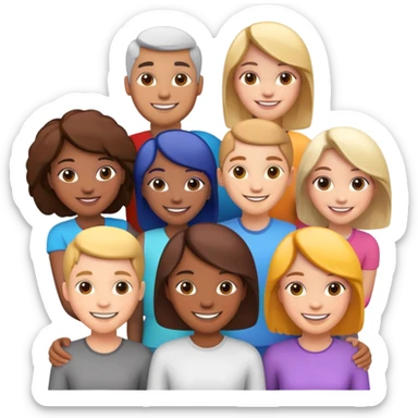 generate realistic detailed group of people with text welcome 3d style sticker