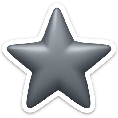 Estrela cinza sticker