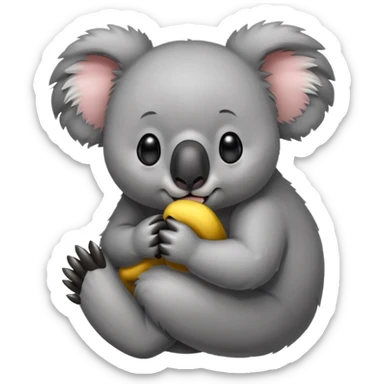 Koala bear biting it’s nails like it’s nervous  sticker