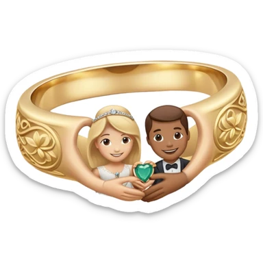 jewelry and friendship in wedding sticker
