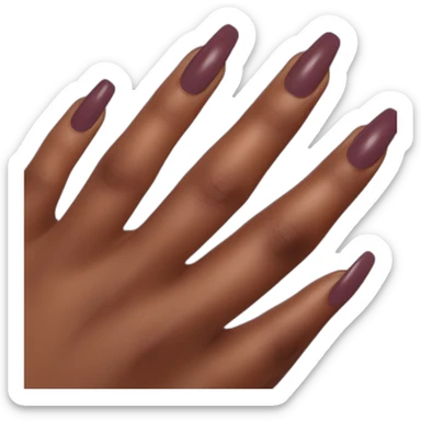 Messy Nail polish on dark skin finger sticker