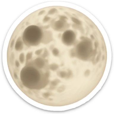 Beige moon sticker