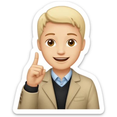 Full face qui applaudit avec ces doigt (index et le pouce ) sticker