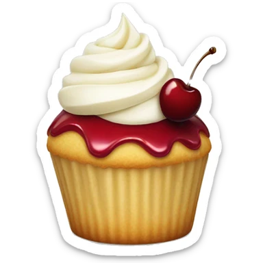 vanilla cupcake cherry on top sticker
