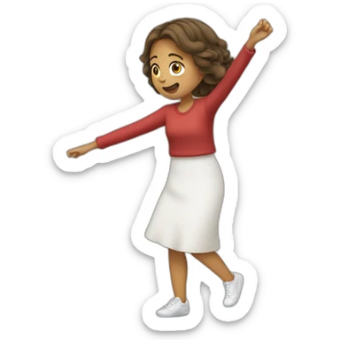 Une fille qui fait un dab sticker