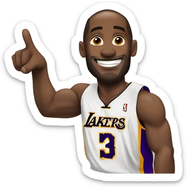 Kobe Bryant pointing left sticker