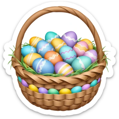 easter egg basket sticker