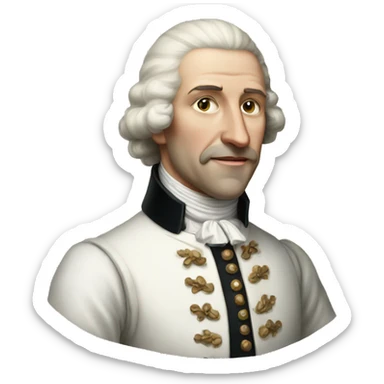 white aristocrat XVII century sticker