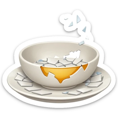 generate an emoji a broken dish sticker
