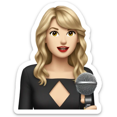 Taylor swift with microphone sticker