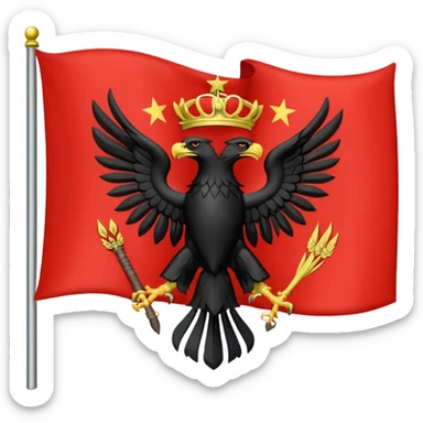 Flag emoji of 1992 dardania flag sticker
