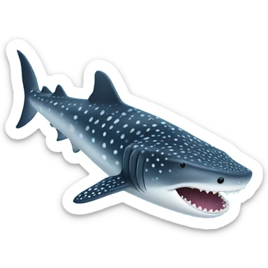 Gentle no teeth whale shark sticker