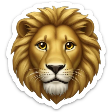 Lion en emoji du drapeau de cameroune sticker