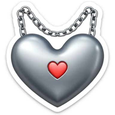 broken chain with a small heart inside sticker