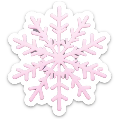 pastel pink snowflake  sticker