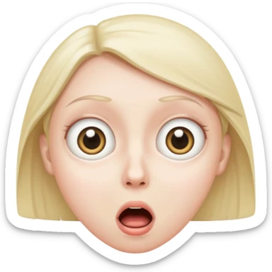 surprised face sticker