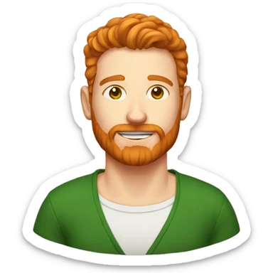 Portrait, Irish Male, 34, Ginger, Facial Hair sticker