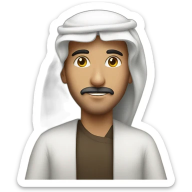 a man from saudi arabia, with a sky background sticker