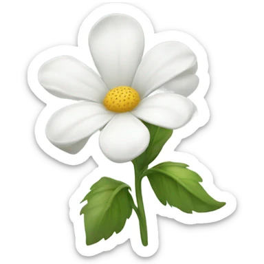A pretty white flower  sticker