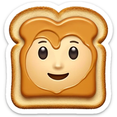 toast of bread with dulce de leche in it sticker