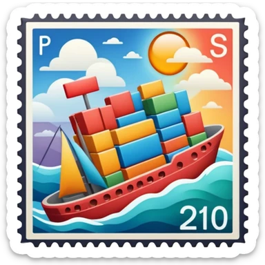 postage stamp sticker